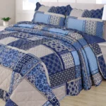 Salvia Quilted Bedspread Set - 3PCs