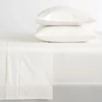 White Bedsheet Set : 100% Cotton : King Size 3PCs